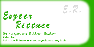 eszter rittner business card